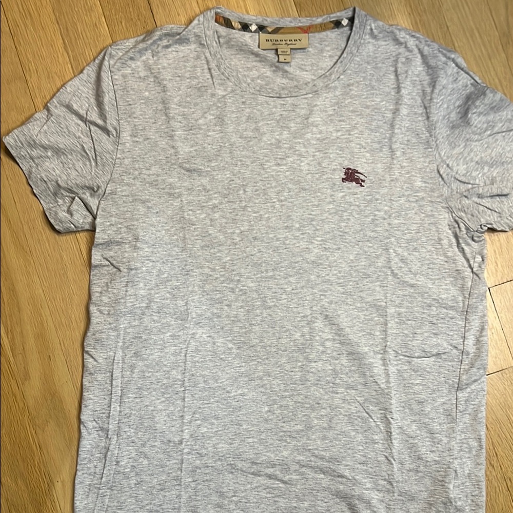 Burberry Gray Short Sleeve Tee Classic Casual Shirt